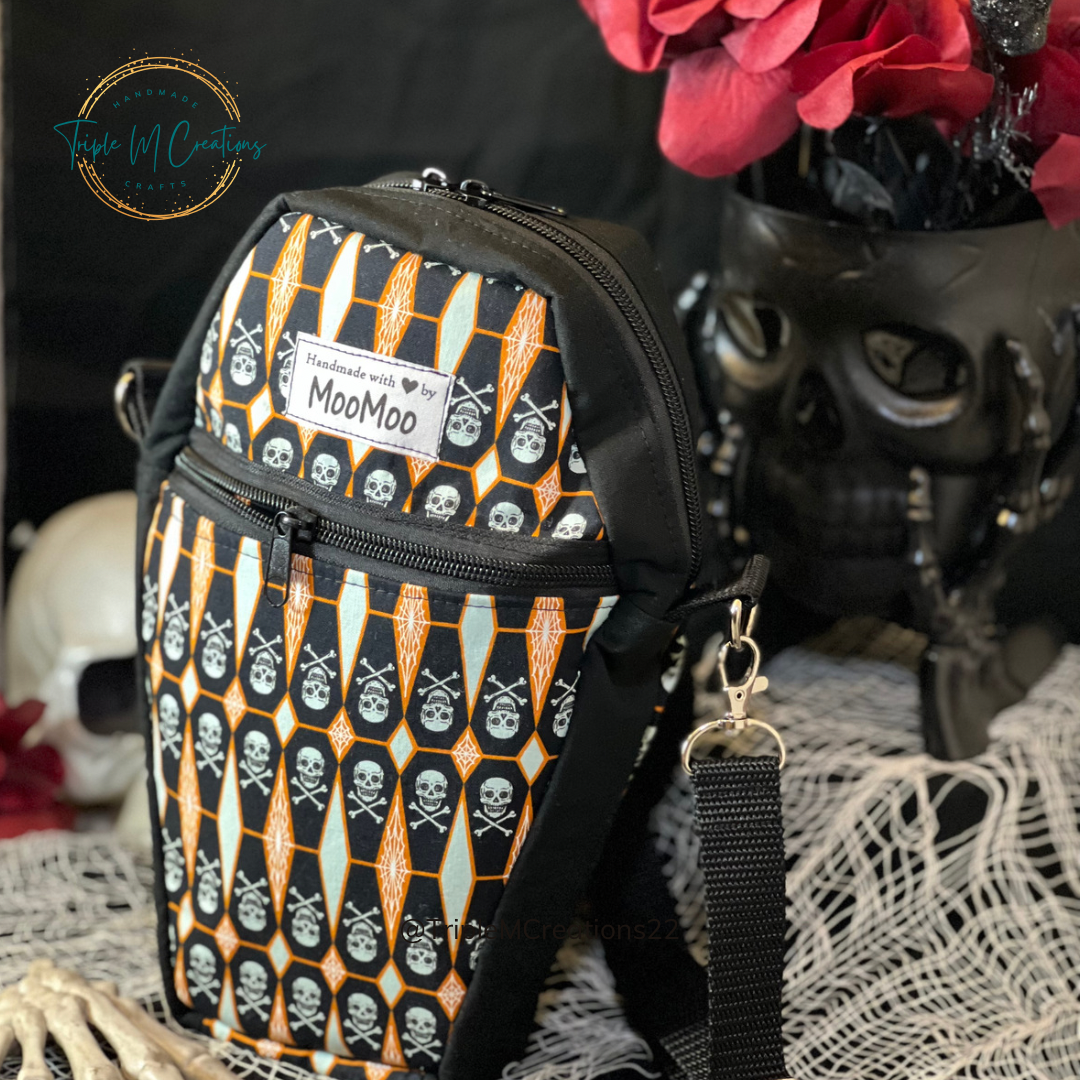 Coffin Crossbody Bag (Skulls)