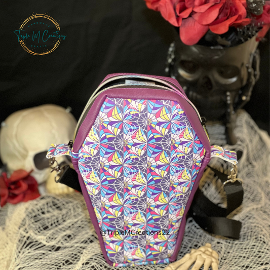Coffin Crossbody Bag (Stained Glass)