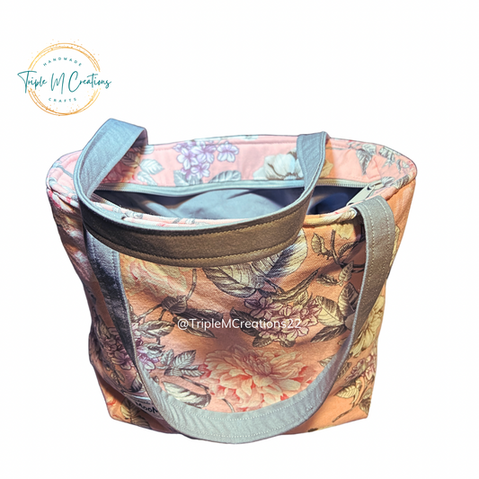 Lunch Tote Bag (Pink Floral)