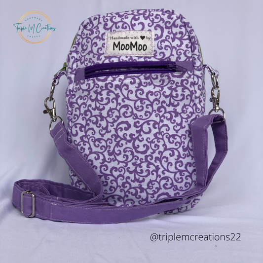 Crossbody Bag (Purple Filigree)
