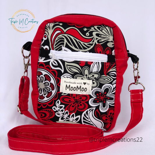 Crossbody Bag (Red Floral)