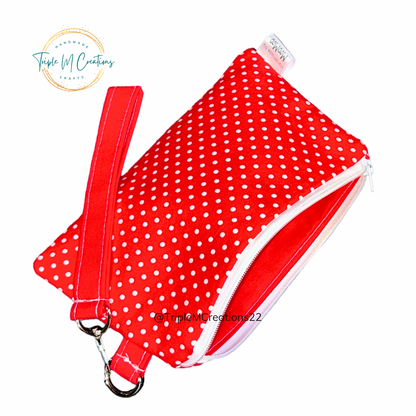 Wristlet Wallet (Red/White)