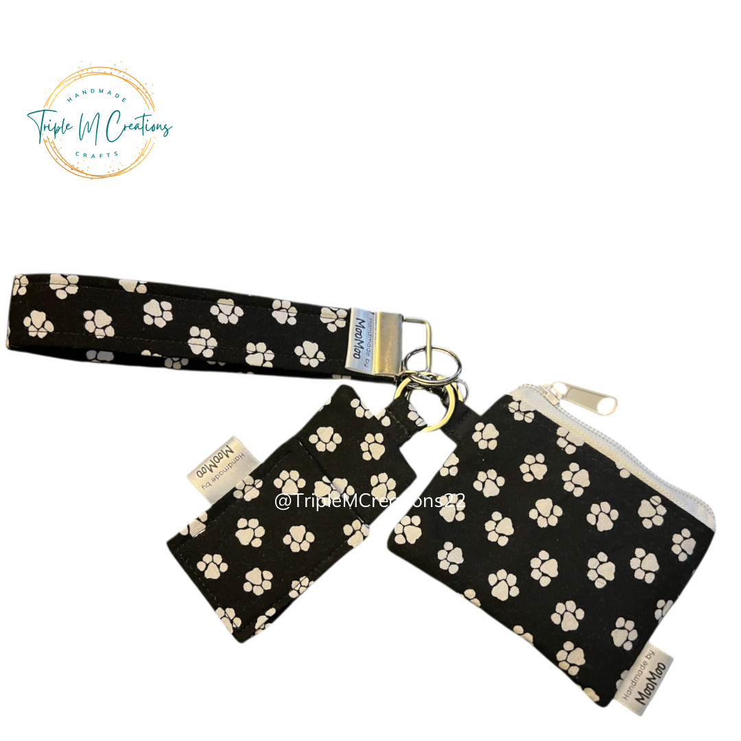 Mini Keychain, Coin Purse Bundle (Dog Paws)
