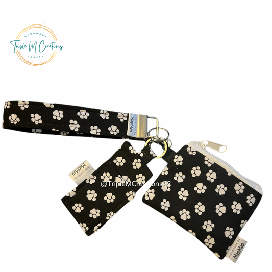 Mini Keychain, Coin Purse Bundle (Dog Paws)