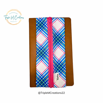 Bookmark Pouch (Blue Stripes)