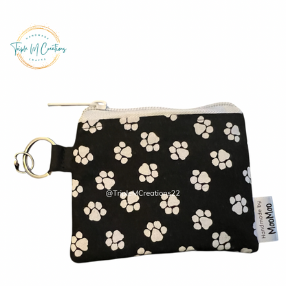 Mini Keychain, Coin Purse Bundle (Dog Paws)