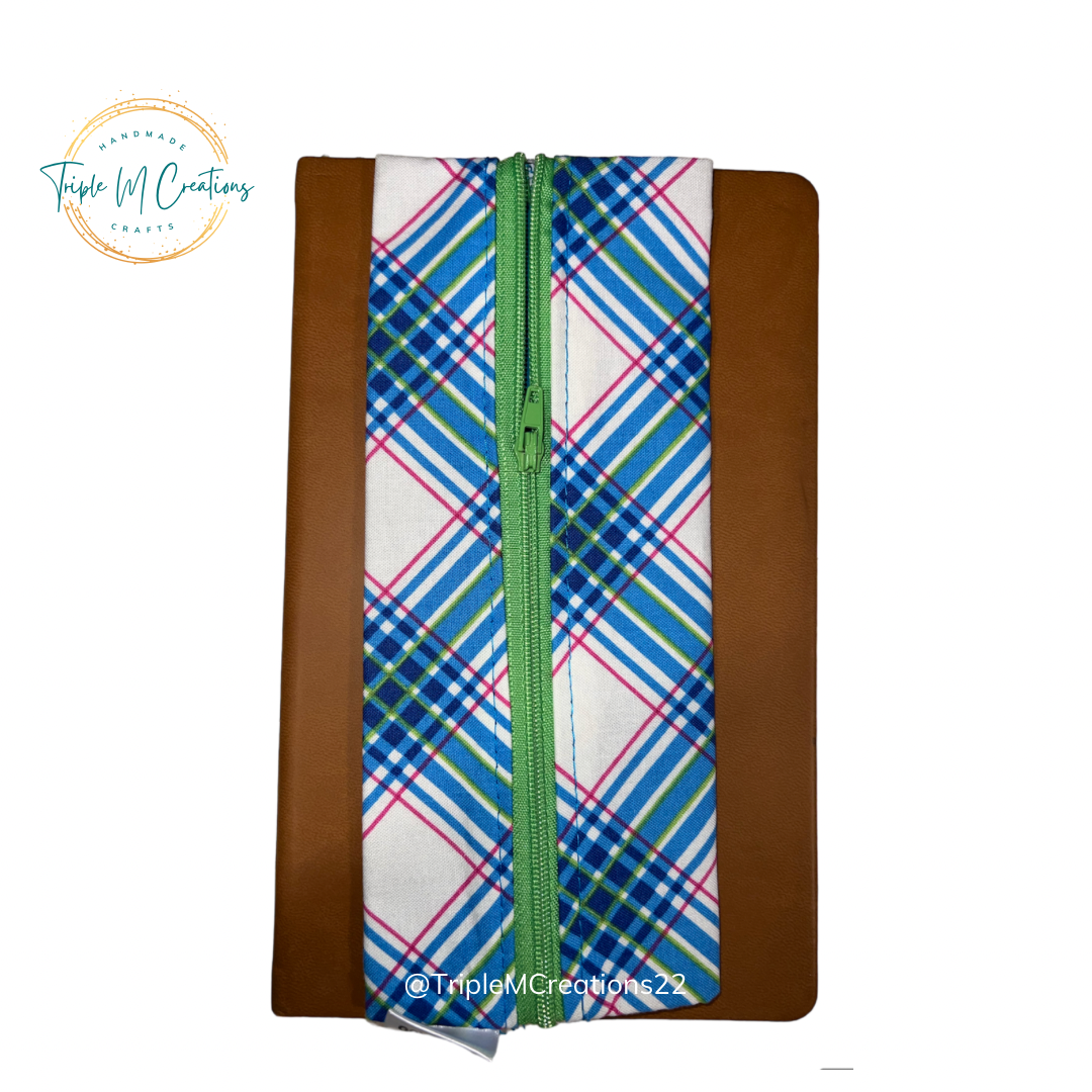 Bookmark Pouch (Blue Stripes)